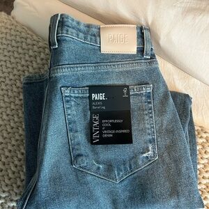 PAIGE Women's Light Blue Relaxed Jeans